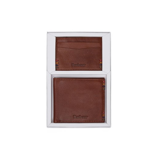 Zestaw portfel i etui na karty Barbour MGS0082BR11 Brązowy ze sklepu eobuwie.pl w kategorii Portfele męskie - zdjęcie 182093093