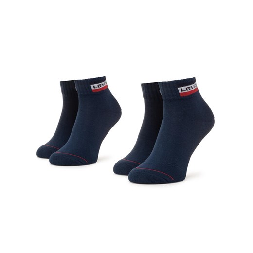 Zestaw 2 par niskich skarpet unisex Levi's® 37157-0147 Granatowy ze sklepu eobuwie.pl w kategorii Skarpetki damskie - zdjęcie 182093323
