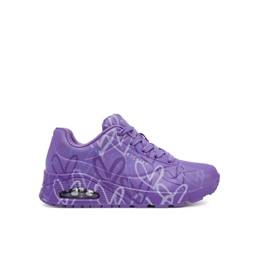 Sneakersy Skechers Uno - Spread the Love 155507/PUR Fioletowy ze sklepu eobuwie.pl w kategorii Buty sportowe damskie - zdjęcie 182093333