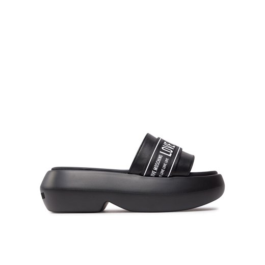 Klapki LOVE MOSCHINO JA28107I0IIX700A Czarny ze sklepu eobuwie.pl w kategorii Klapki damskie - zdjęcie 182093583