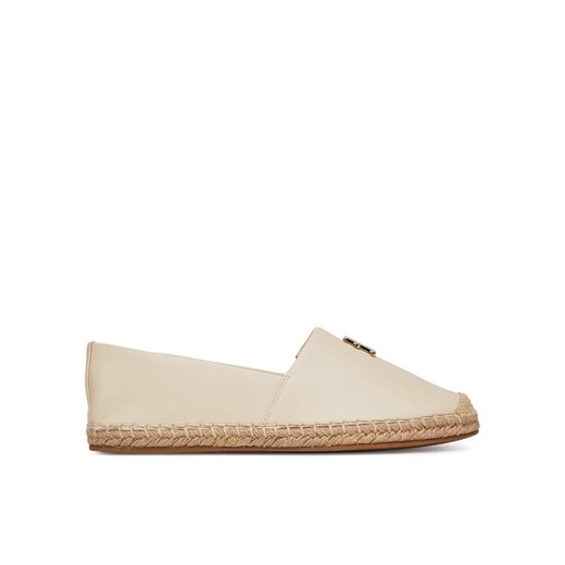 Espadryle Tommy Hilfiger Th Logo Leather Espadrille FW0FW08540 Beżowy ze sklepu eobuwie.pl w kategorii Espadryle damskie - zdjęcie 182093750