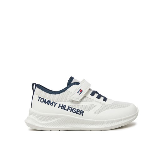 Sneakersy Tommy Hilfiger Low Cut Lace-Up/Velcro Sneaker T1B9-33868-1756 S Biały ze sklepu eobuwie.pl w kategorii Buty sportowe dziecięce - zdjęcie 182094120