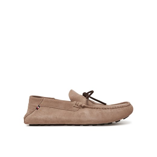 Mokasyny Tommy Hilfiger Hilfiger Folded Suede Driver FM0FM05385 Beżowy ze sklepu eobuwie.pl w kategorii Mokasyny męskie - zdjęcie 182094223