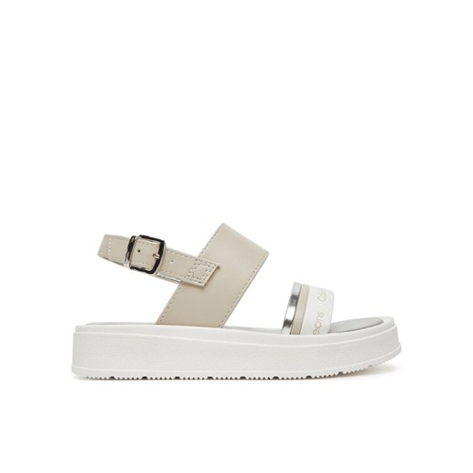 Sandały Calvin Klein Jeans V4A2-82053-0371A M Beżowy ze sklepu eobuwie.pl w kategorii Sandały dziecięce - zdjęcie 182094254