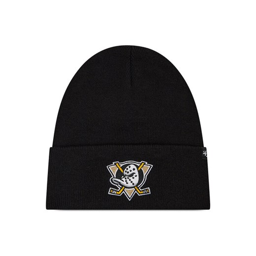 Czapka 47 Brand Nhl Anahein Ducks Haymaker '47 Cuff Knit H-HYMKR25ACE-BKC Czarny ze sklepu eobuwie.pl w kategorii Czapki zimowe męskie - zdjęcie 182094594
