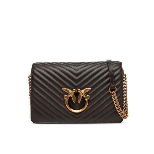 Torebka PINKO Love Click Classic PE 25 PLTT 100063 A0GK Brązowy ze sklepu eobuwie.pl w kategorii Listonoszki - zdjęcie 182094630