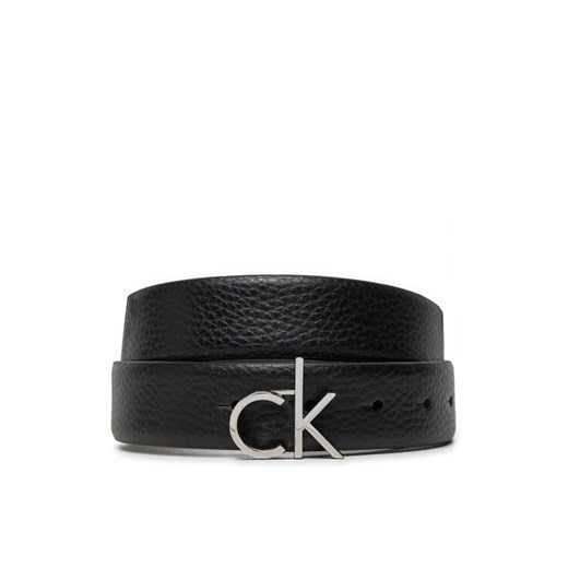 Pasek Damski Calvin Klein Ck Logo Buckle Belt 3.0_Pbl K60K613073 Czarny ze sklepu eobuwie.pl w kategorii Paski damskie - zdjęcie 182094822