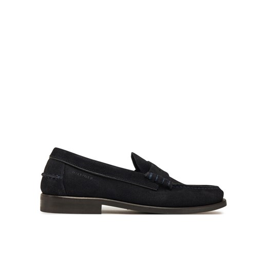Mokasyny Tommy Hilfiger Classic Hilfiger Suede Loafer FM0FM05363 Granatowy ze sklepu eobuwie.pl w kategorii Mokasyny męskie - zdjęcie 182095012