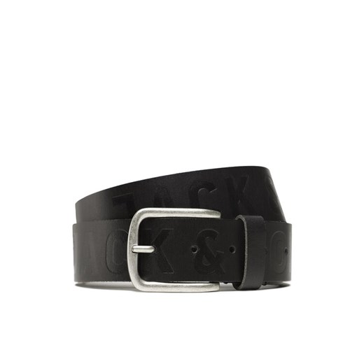 Pasek Męski Jack&Jones Jackporto 12229512 Czarny ze sklepu eobuwie.pl w kategorii Paski męskie - zdjęcie 182095253