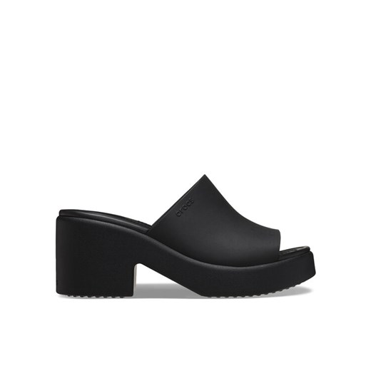 Klapki Crocs Brooklyn Slide Heel 209408 Czarny ze sklepu eobuwie.pl w kategorii Klapki damskie - zdjęcie 182095282