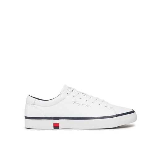 Sneakersy Tommy Hilfiger Modern Vulc Corporate Leather FM0FM04922 Biały ze sklepu eobuwie.pl w kategorii Trampki męskie - zdjęcie 182095403