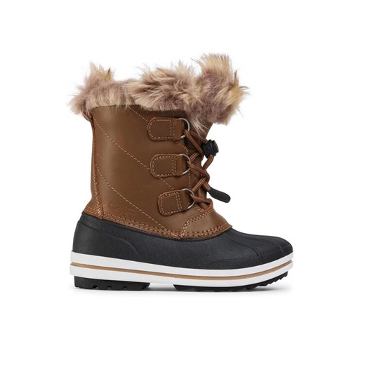 Śniegowce CMP Kids Anthilian Snow Boot Wp 30Q4594 Brązowy ze sklepu eobuwie.pl w kategorii Buty zimowe dziecięce - zdjęcie 182095483