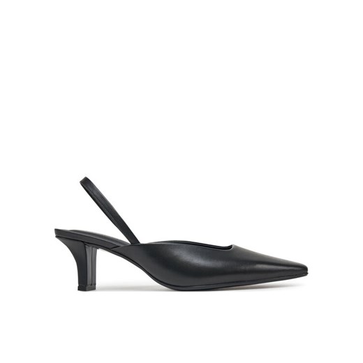 Sandały Calvin Klein Heel Mule Pump 50 - Lth HW0HW02551 Czarny ze sklepu eobuwie.pl w kategorii Czółenka - zdjęcie 182095603