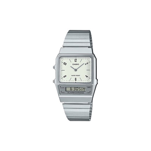 Zegarek Casio Vintage Edgy AQ-800E-7A2EF Srebrny ze sklepu eobuwie.pl w kategorii Zegarki - zdjęcie 182095674