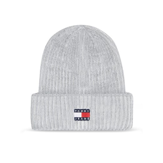 Czapka Tommy Jeans AW0AW16785 Szary ze sklepu eobuwie.pl w kategorii Czapki zimowe damskie - zdjęcie 182096143