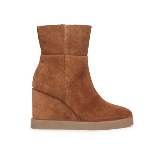 Botki Geox D Elidea Wedge D36VQB 00022 CD500 Brązowy ze sklepu eobuwie.pl w kategorii Botki - zdjęcie 182096212