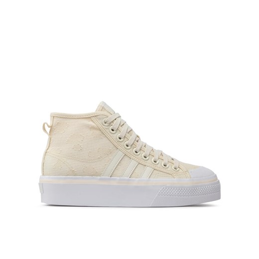 Sneakersy adidas Nizza Platform Mid W GX8356 Beżowy ze sklepu eobuwie.pl w kategorii Trampki damskie - zdjęcie 182096501