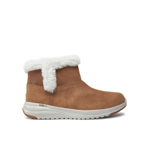 Botki Skechers On-the-GO Stellar 144775 Brązowy ze sklepu eobuwie.pl w kategorii Botki - zdjęcie 182096920