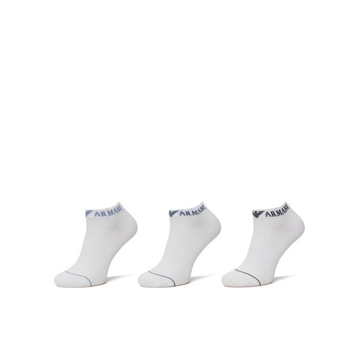 Zestaw 3 par niskich skarpet męskich Emporio Armani EM000550 AF12276 M0066 Biały ze sklepu eobuwie.pl w kategorii Skarpetki męskie - zdjęcie 182097024