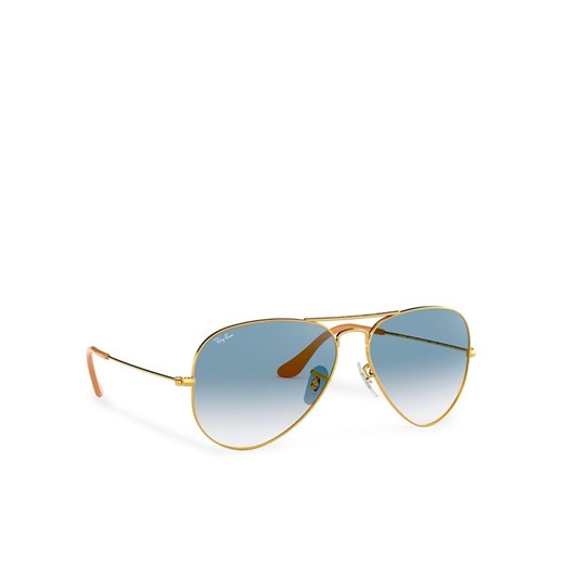 Okulary przeciwsłoneczne Ray-Ban Aviator Large Metal 0RB3025 001/3F Złoty 58 eobuwie.pl