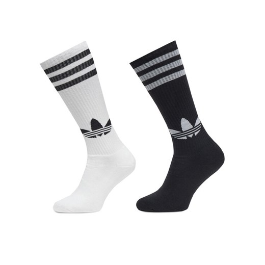 Zestaw 2 par wysokich skarpet unisex adidas Knee JC8878 Biały ze sklepu eobuwie.pl w kategorii Skarpetki męskie - zdjęcie 182097800