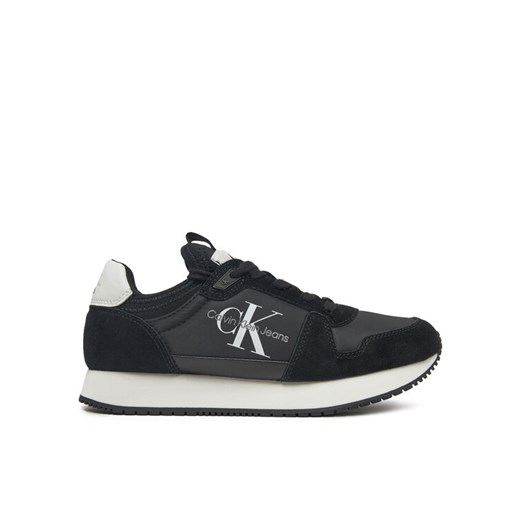 Sneakersy Calvin Klein Jeans Runner Sock Laceup Ny-Lth W YW0YW00840 Czarny 37 eobuwie.pl