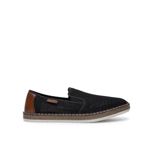 Półbuty Rieker B5276-00 Czarny ze sklepu eobuwie.pl w kategorii Espadryle męskie - zdjęcie 182097953