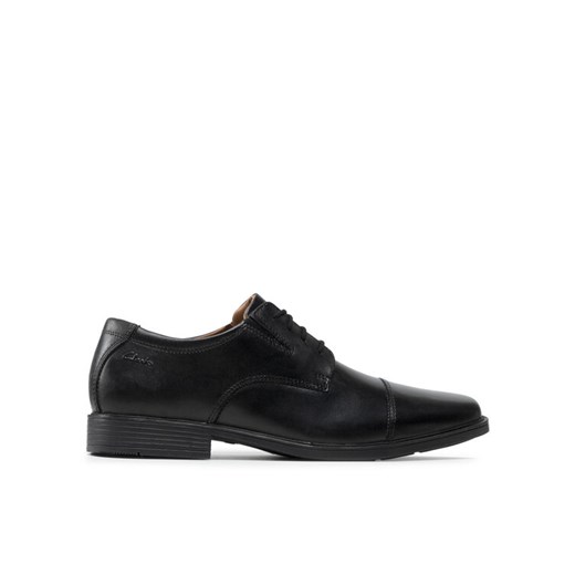 Półbuty Clarks Tilden Cap 261103097 Czarny ze sklepu eobuwie.pl w kategorii Buty eleganckie męskie - zdjęcie 182098011