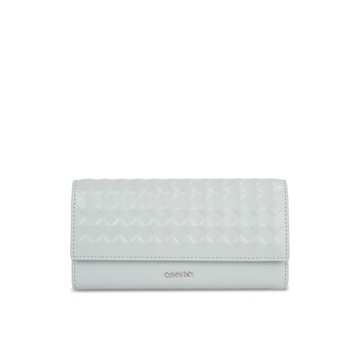Duży Portfel Damski Calvin Klein Calvin Mini Quilt K60K611895 Szary ze sklepu eobuwie.pl w kategorii Portfele damskie - zdjęcie 182098063