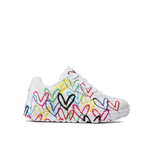Sneakersy Skechers Spread The Love 314064L/WMLT Biały ze sklepu eobuwie.pl w kategorii Buty sportowe dziecięce - zdjęcie 182098134