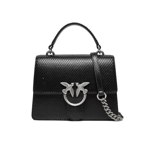 Torebka PINKO Love One Top Handle Mini Light AI 24-25 PLTT 100071 A1VF Czarny ze sklepu eobuwie.pl w kategorii Kuferki - zdjęcie 182098650
