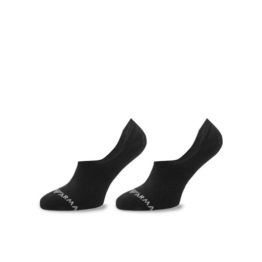 Zestaw 2 par stopek damskich Emporio Armani 292312 4R229 00020 Czarny ze sklepu eobuwie.pl w kategorii Skarpetki damskie - zdjęcie 182098902