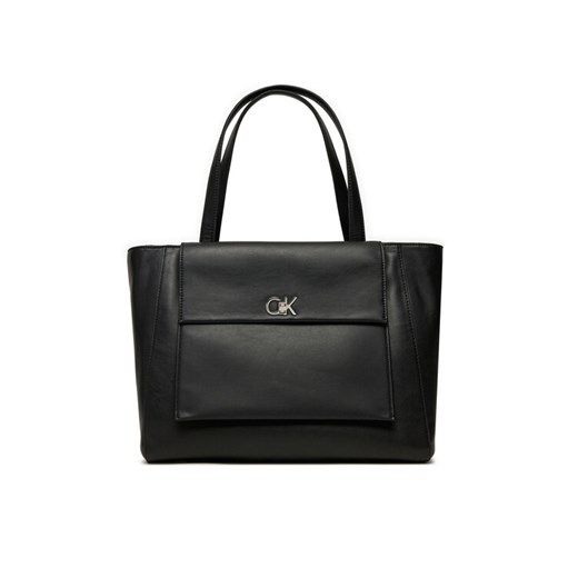 Torebka Calvin Klein Ck Medium Shopper K60K612811 Czarny ze sklepu eobuwie.pl w kategorii Torby Shopper bag - zdjęcie 182098980