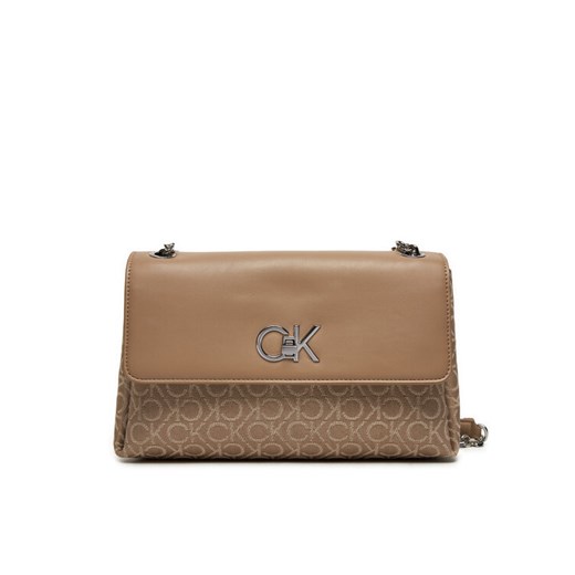 Torebka Calvin Klein Re-Lock Conv Shoulder Bag_Jqc K60K612641 Beżowy Calvin Klein 00 eobuwie.pl