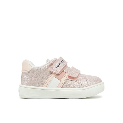 Sneakersy Tommy Hilfiger Flag Low Cut Velcro Sneaker T1A9-33725-0745 M Różowy ze sklepu eobuwie.pl w kategorii Buty sportowe dziecięce - zdjęcie 182099081
