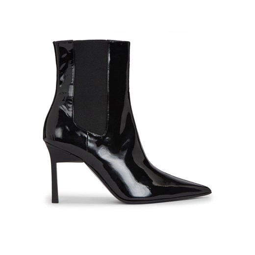 Botki Calvin Klein Geo Stiletto Chelsea Boot 90-Pat HW0HW01809 Czarny ze sklepu eobuwie.pl w kategorii Botki - zdjęcie 182099094