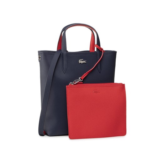 Torebka Lacoste Vertical Shopping Bag NF2991AA Granatowy ze sklepu eobuwie.pl w kategorii Torby Shopper bag - zdjęcie 182099294