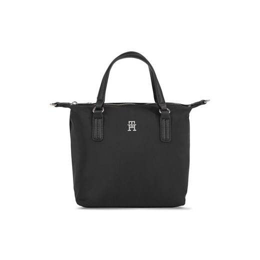 Torebka Tommy Hilfiger Poppy Th Small Tote AW0AW15640 Czarny ze sklepu eobuwie.pl w kategorii Torby Shopper bag - zdjęcie 182099604