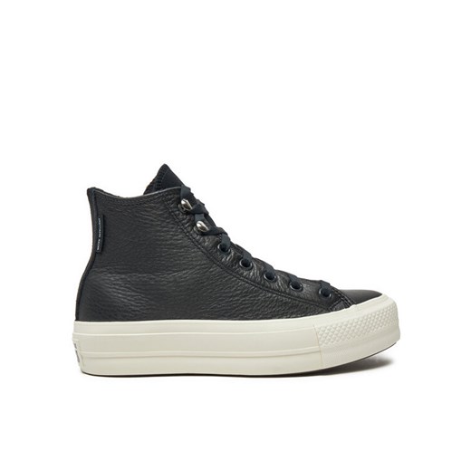 Trampki Converse Chuck Taylor All Star Lift Platform Water Repellent Leather A08312C Czarny ze sklepu eobuwie.pl w kategorii Trampki damskie - zdjęcie 182099642