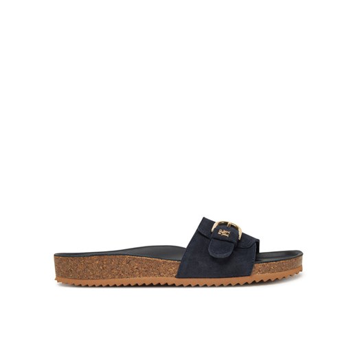 Klapki Tommy Hilfiger FW0FW08809 Granatowy ze sklepu eobuwie.pl w kategorii Klapki damskie - zdjęcie 182099650