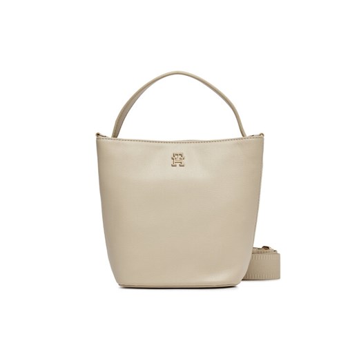 Torebka Tommy Hilfiger Th Essential Sc Bucket AW0AW15706 Écru ze sklepu eobuwie.pl w kategorii Listonoszki - zdjęcie 182099671