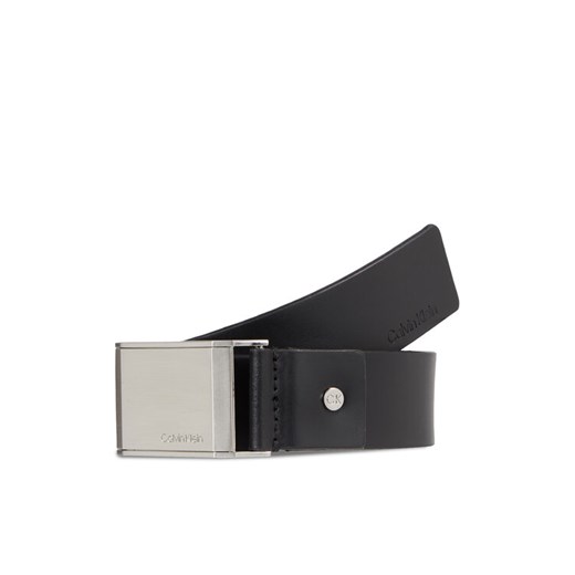 Pasek Męski Calvin Klein Adj Beveled Plaque K50K510950 Czarny ze sklepu eobuwie.pl w kategorii Paski męskie - zdjęcie 182099762