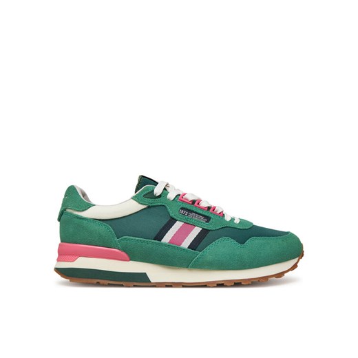 Sneakersy Pepe Jeans Kingston Heritage W PLS40033 Zielony ze sklepu eobuwie.pl w kategorii Buty sportowe damskie - zdjęcie 182099894