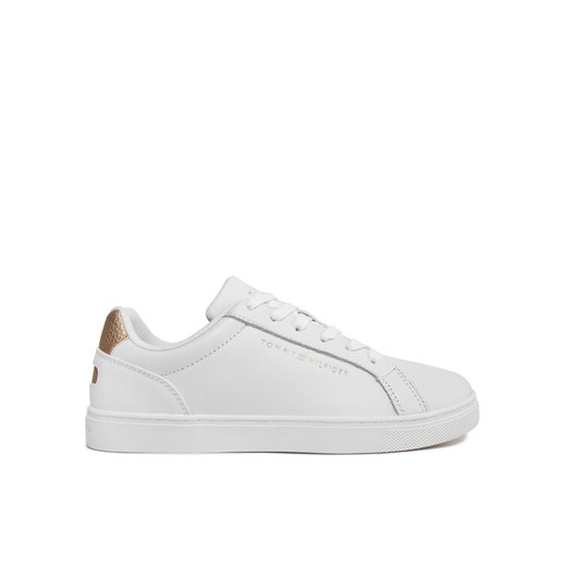 Sneakersy Tommy Hilfiger Essential Cupsole Sneaker Gold FW0FW07869 Écru ze sklepu eobuwie.pl w kategorii Buty sportowe damskie - zdjęcie 182099983