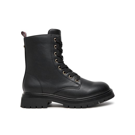 Trapery Tommy Hilfiger Lace-Up Bootie T3A5-33569-1351 S Czarny ze sklepu eobuwie.pl w kategorii Buty zimowe dziecięce - zdjęcie 182100151