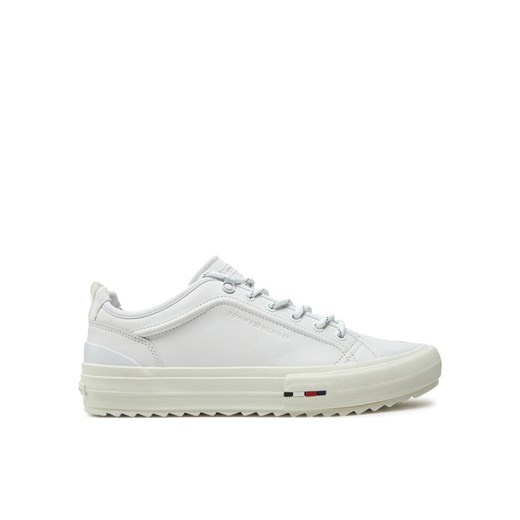 Sneakersy Tommy Hilfiger Th Hi Vulc Cleat Low Lth FM0FM05452 Biały ze sklepu eobuwie.pl w kategorii Trampki męskie - zdjęcie 182100192