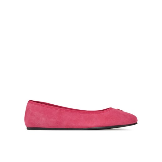 Baleriny Tommy Hilfiger Th Hardware Suede Ballerina FW0FW08655 Różowy ze sklepu eobuwie.pl w kategorii Balerinki - zdjęcie 182100351