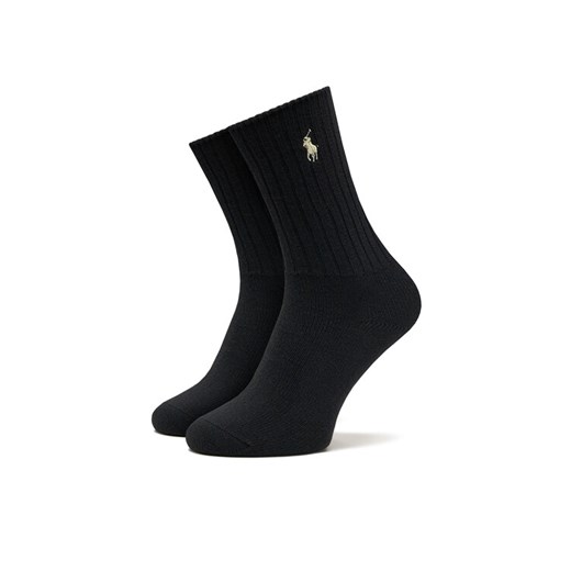 Skarpety wysokie damskie Polo Ralph Lauren 455846847012 Czarny ze sklepu eobuwie.pl w kategorii Skarpetki damskie - zdjęcie 182100554