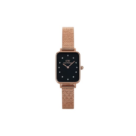 Zegarek Daniel Wellington Quadro Lumine Pressed Piano DW00100579 Złoty ze sklepu eobuwie.pl w kategorii Zegarki - zdjęcie 182100720
