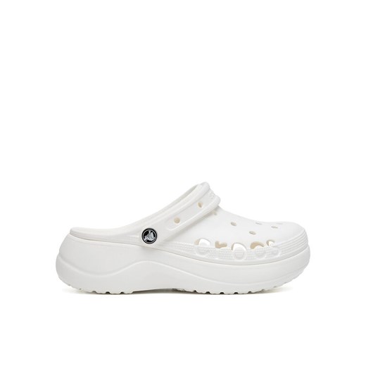 Klapki Crocs BAYA PLATFORM CLOG 208186-100 Biały ze sklepu eobuwie.pl w kategorii Klapki damskie - zdjęcie 182100861